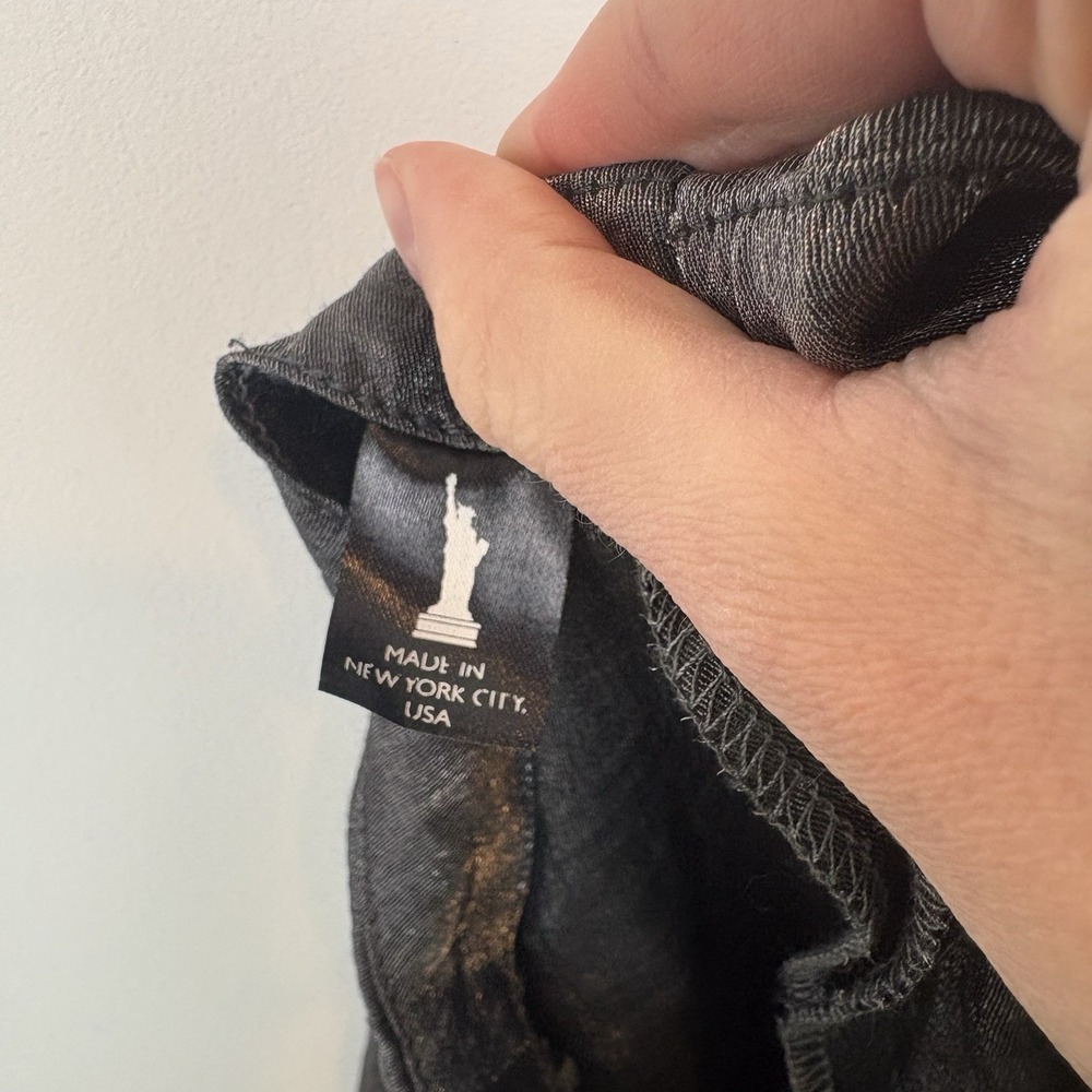 Peace of Cloth Y2K Gray Metallic Size 2 Trousers  Pants Viscose Made in NYC - Picture 12 of 12